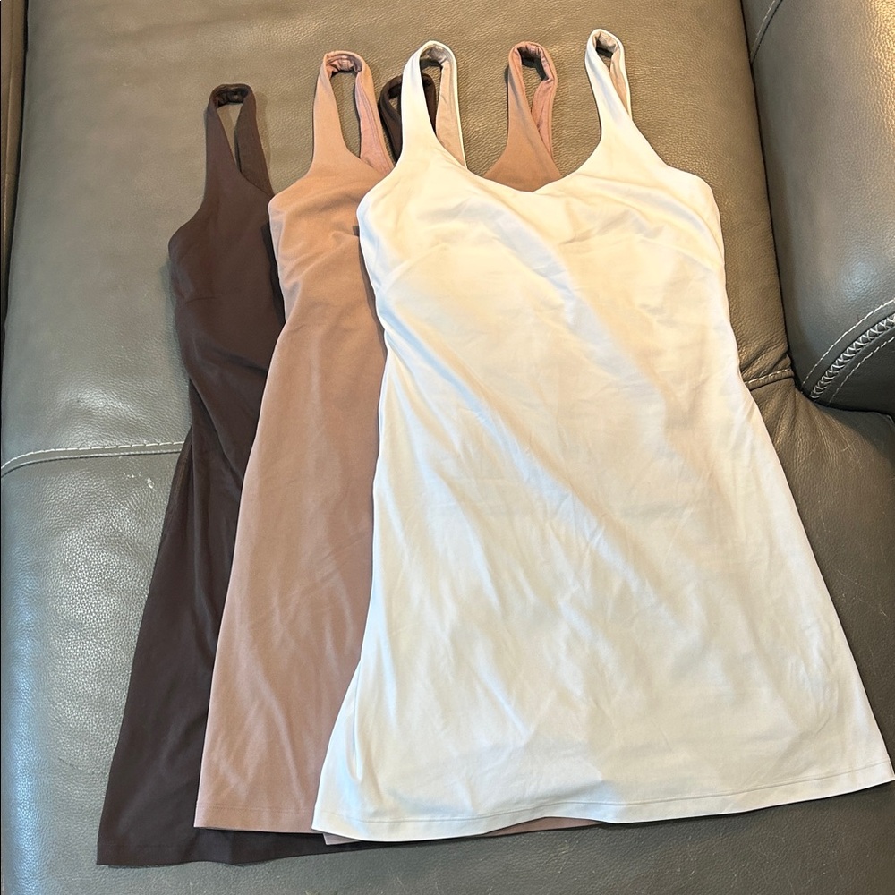Lululemon Align Dress. 3 available: Brown, tan and white. All Size 4.